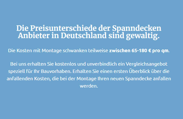 Spanndecken Kosten in 61273 Wehrheim
