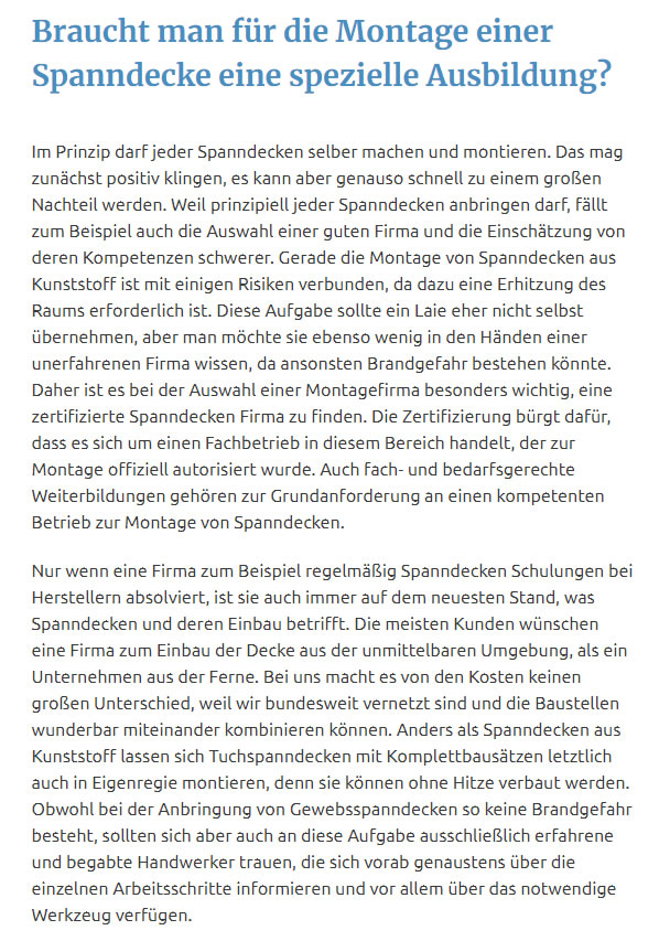 Spanndecken montieren aus 61273 Wehrheim in 61273 Wehrheim
